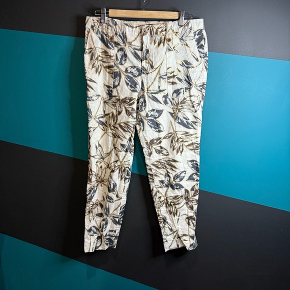 J. Crew 100% linen Ankle Cropped Pants - Picture 4 of 13